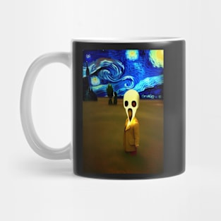 SCREAMING SKULL GHOST ON HALLOWEEN Mug